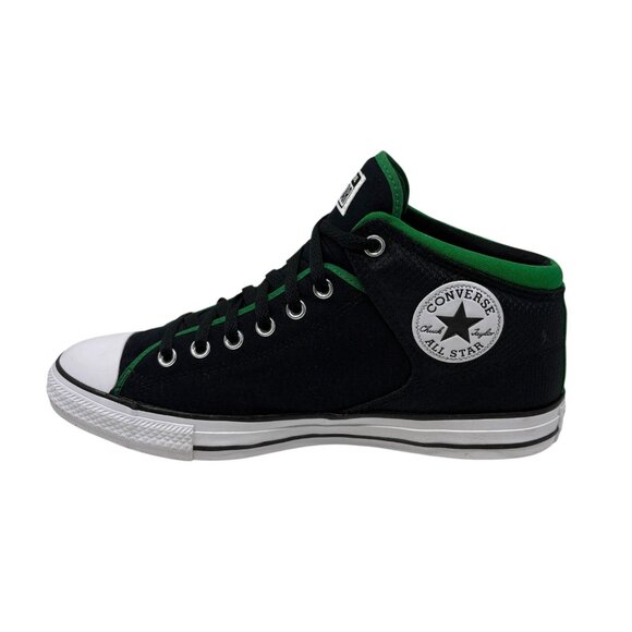 Converse All Star Black Green Trim High Top Shoes Men 11 Women 13 A02824F Retro - Picture 8 of 11